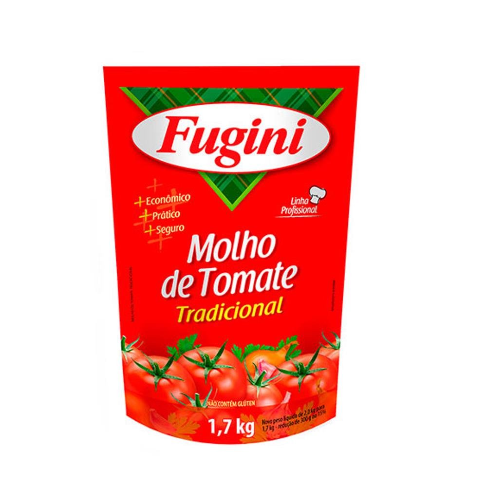 Molho De Tomate Tradicional Fugini Sache 1,7Kg