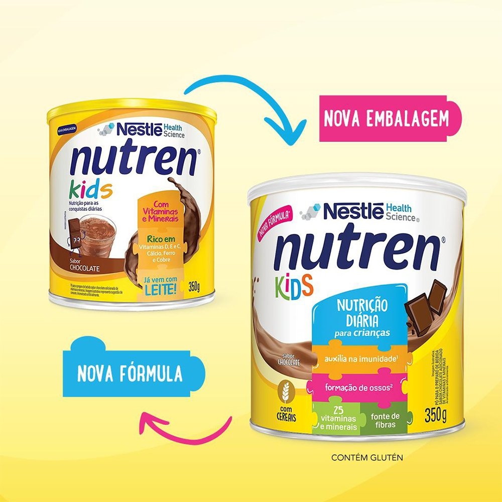 Complemento Alimentar Nutren Nestlé Kids Chocolate 350g