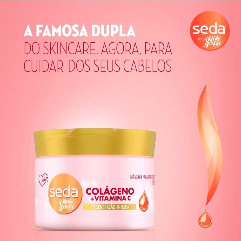 Creme de Tratamento Seda Colágeno, Vitamina C, 300g