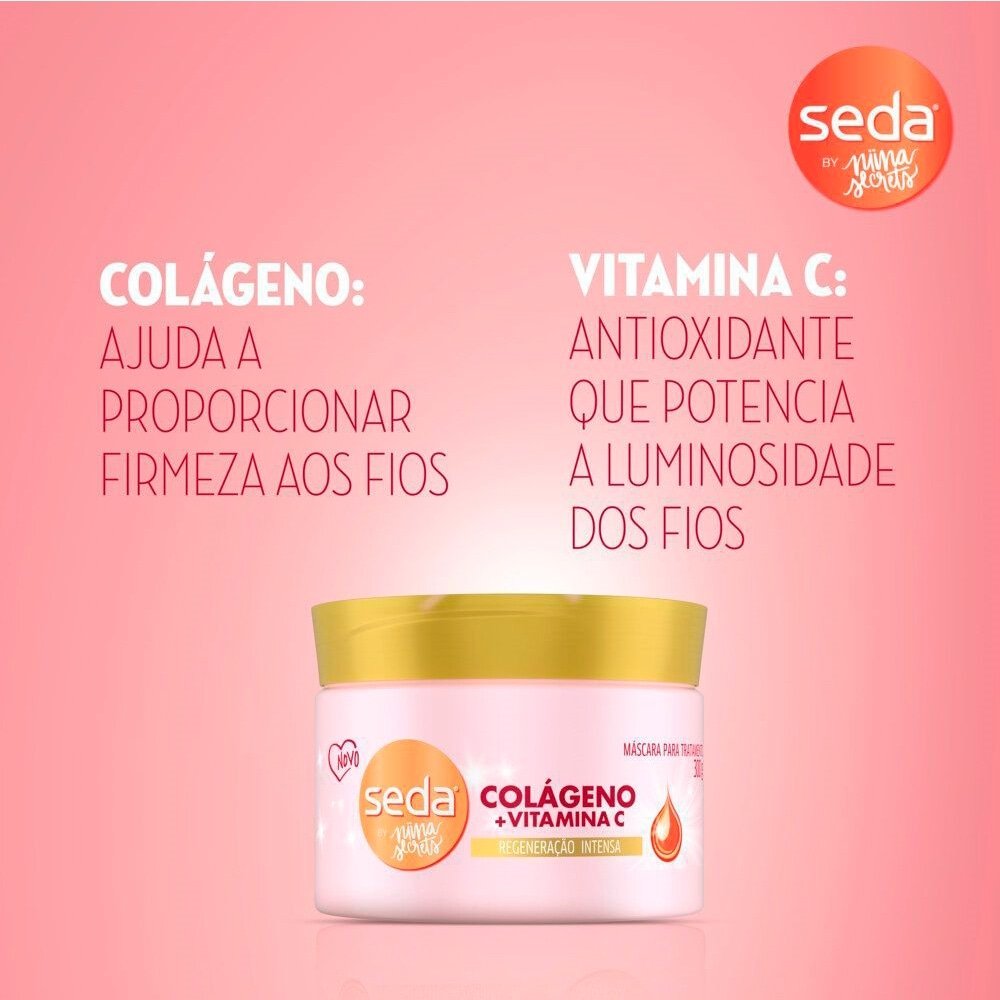 Creme de Tratamento Seda Colágeno, Vitamina C, 300g