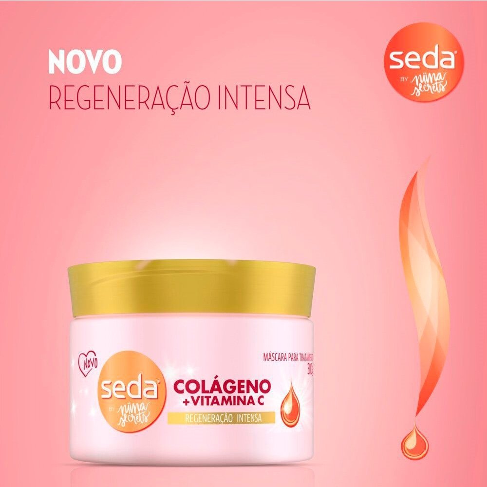 Creme de Tratamento Seda Colágeno, Vitamina C, 300g