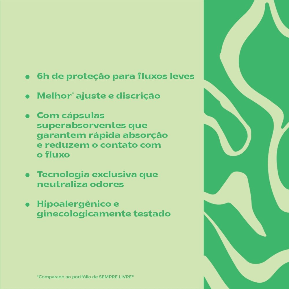 Absorvente Sempre Livre Adapt Suave com Abas -Embalagem com 32 Unidades