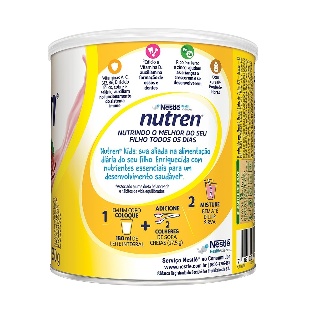 Complemento Alimentar Nutren Kids Morango 350g