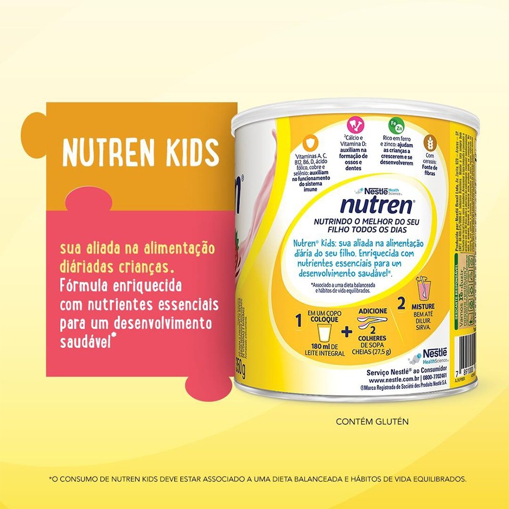 Complemento Alimentar Nutren Kids Morango 350g