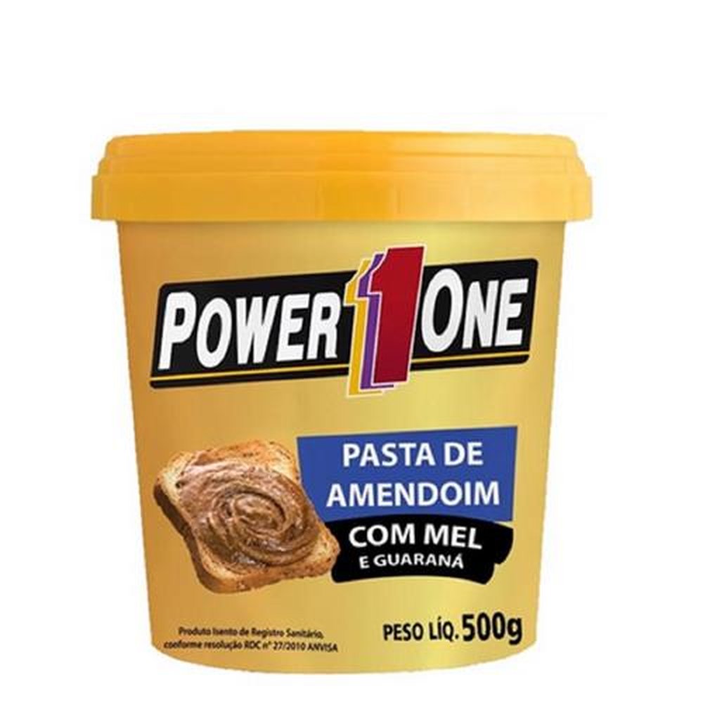 Pasta de Amendoim Power1One - Mel e Guaraná 500 G