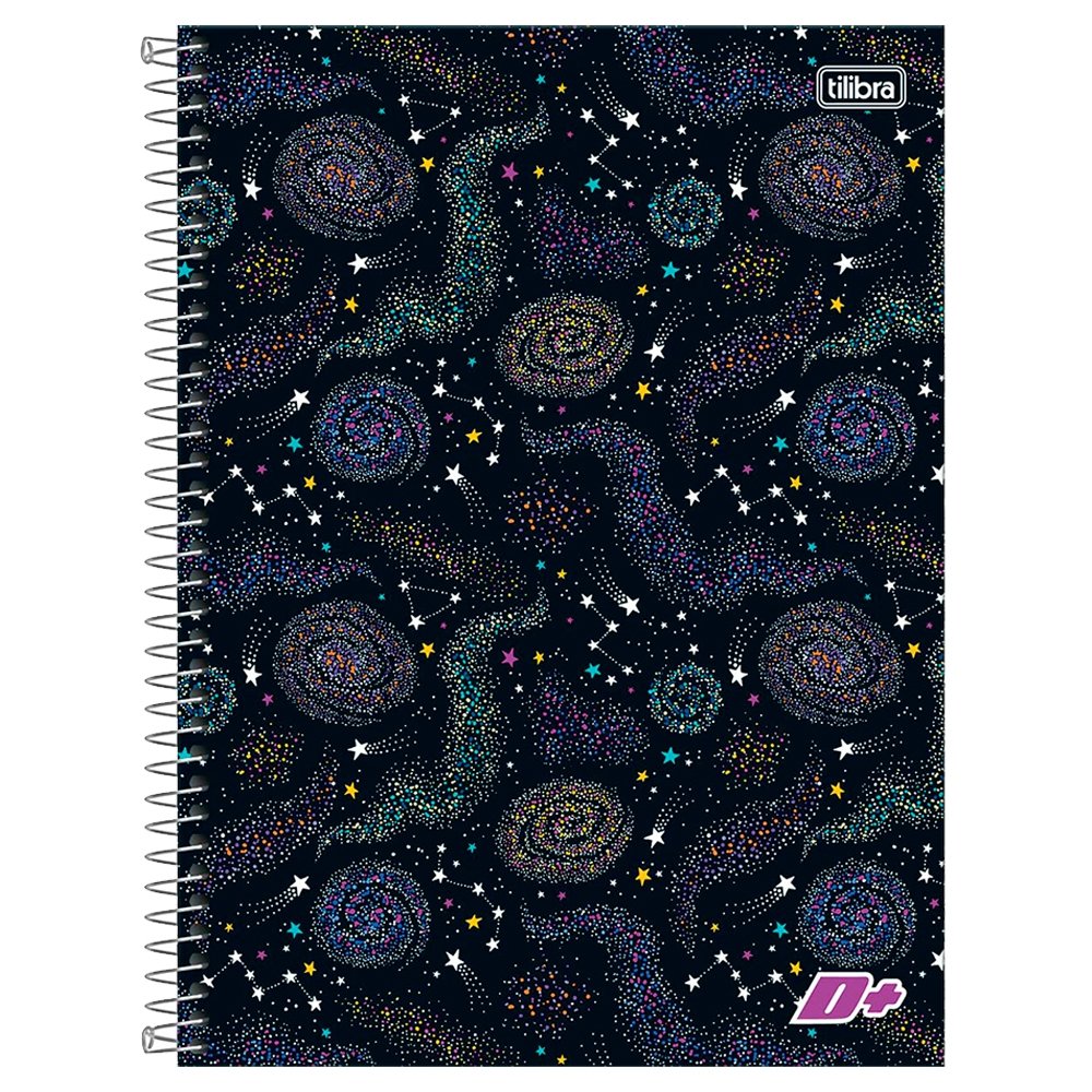 Caderno Espiral Tilibra Universitário Capa Dura Mais+ Feminino 1 Máteria 96 Folhas - Embalagem com 4 Unidades