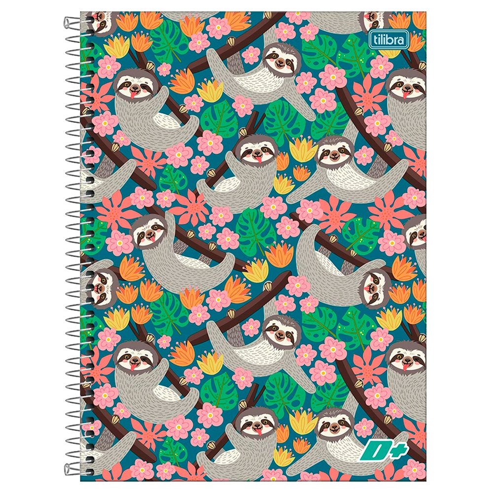 Caderno Espiral Tilibra Universitário Capa Dura Mais+ Feminino 1 Máteria 96 Folhas - Embalagem com 4 Unidades