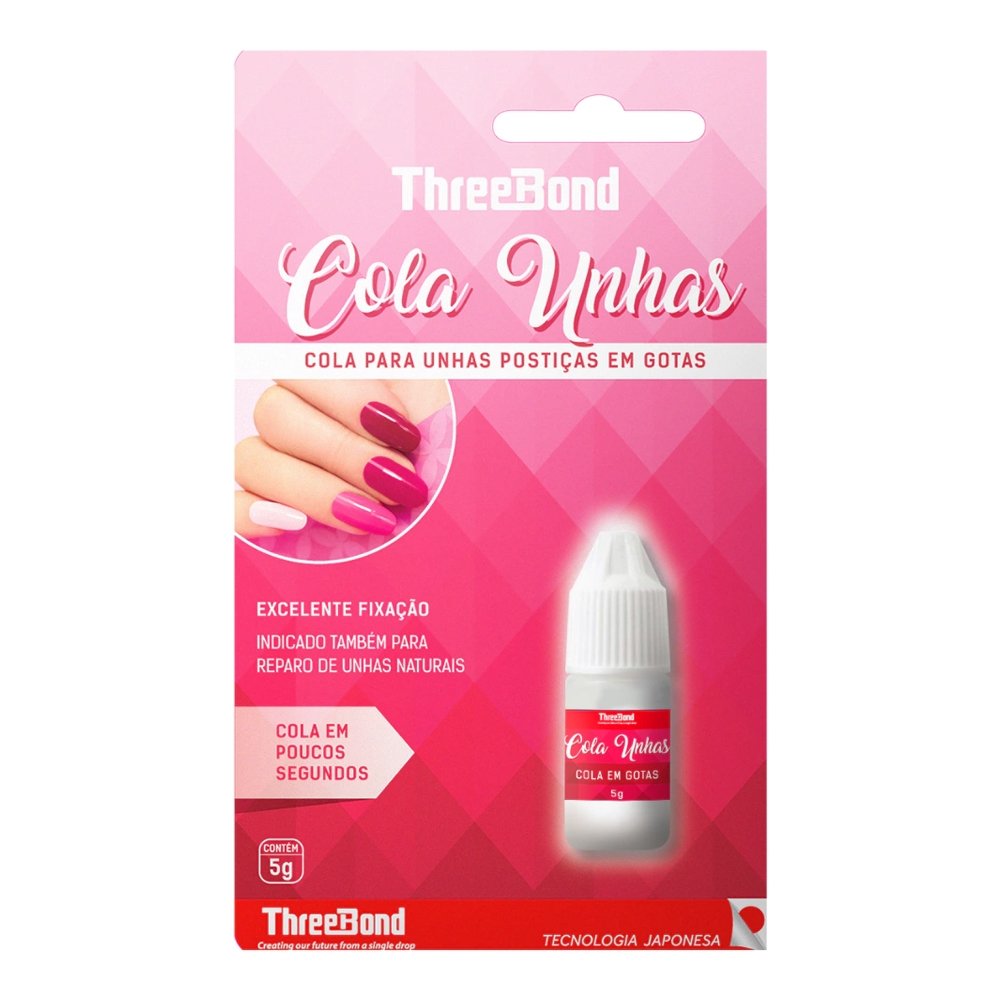 Cola para Unhas Postiças Three Bond em Gotas 5g