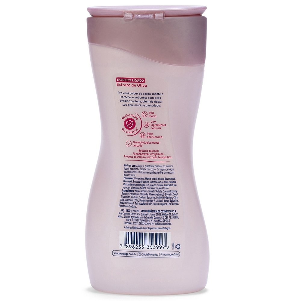 Sabonete Líquido Monange Extrato Oliva 240ml