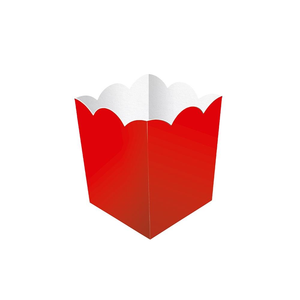 Cachepot de Papel Liso Vermelho Pequeno Junco 8 unidades