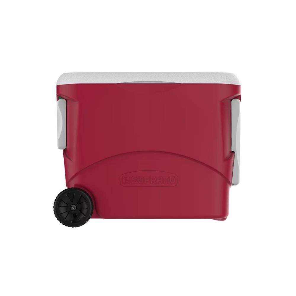 Caixa Térmica Cooler c/ Rodas 50L Tropical - Soprano Vermelha