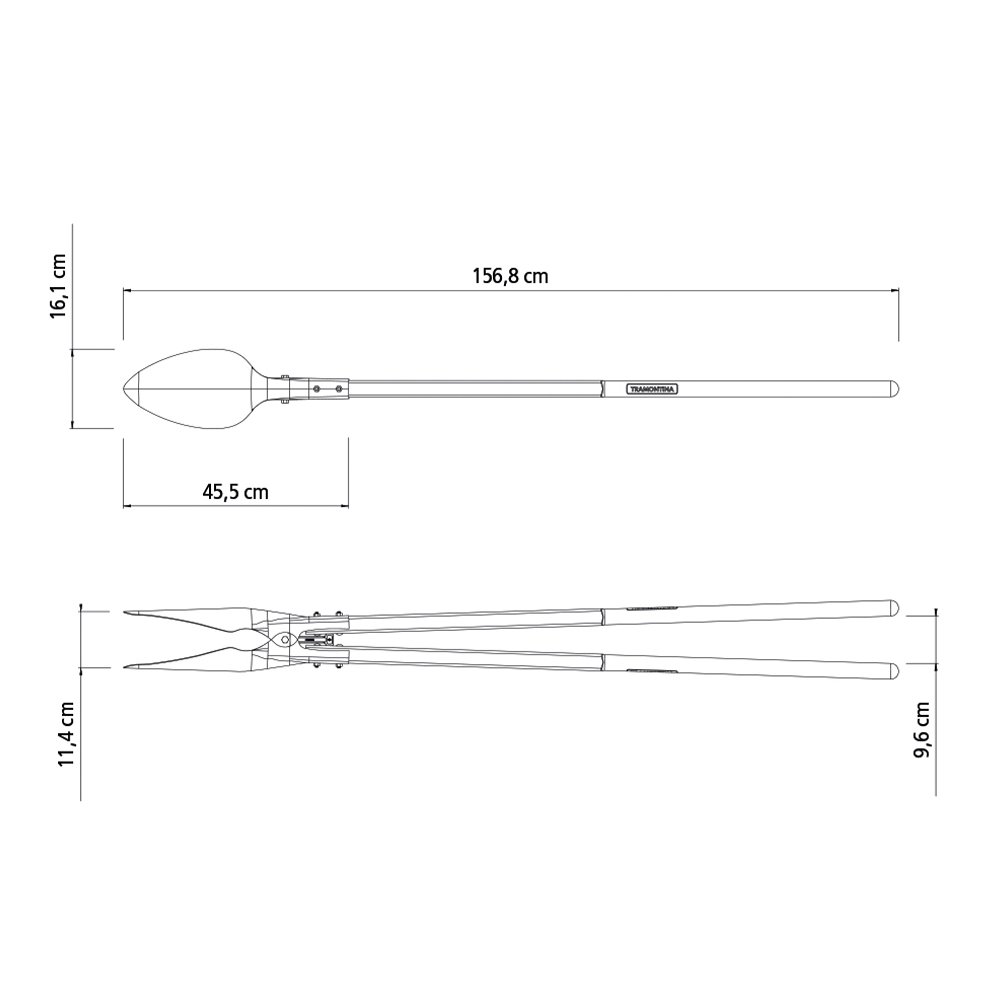 Cavadeira Articulada Tramontina Light Grande com Cabo de Madeira 120cm 77566/503