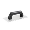 Desempenadeira Aço Dentada Cortag 12x26cm, Dentes 10x10mm, Cabo Plástico