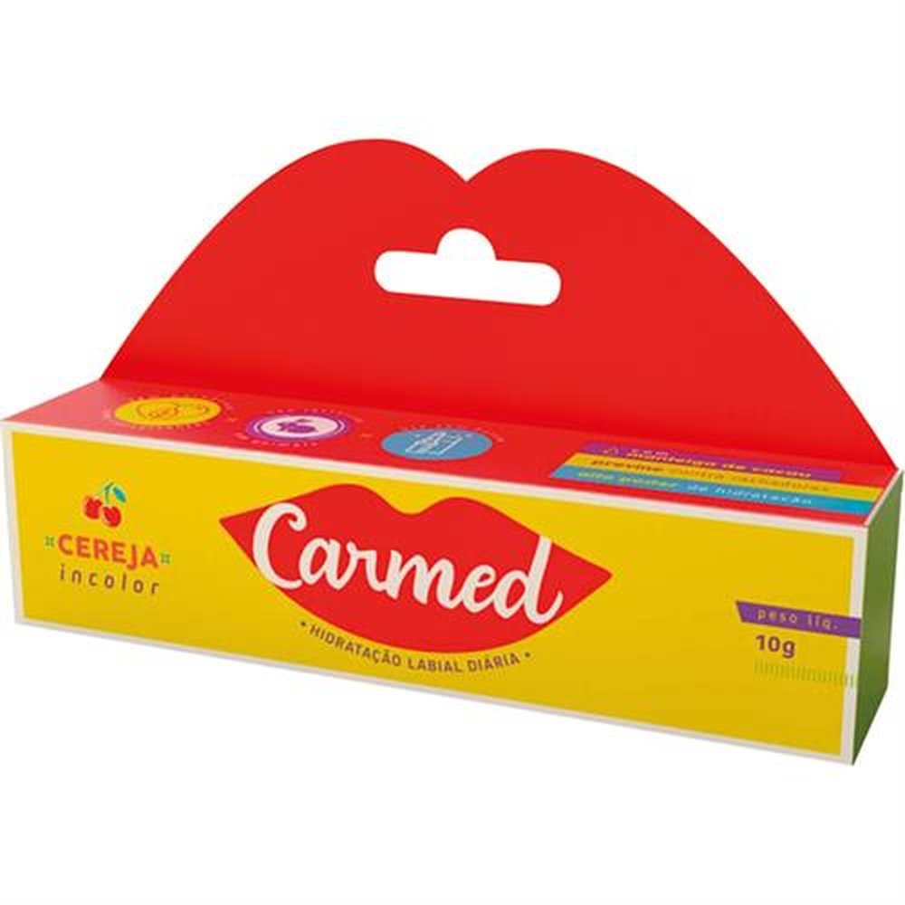 Carmed Labial Pomada Bisnaga 10 Gramas Sabor Cereja - CIMED