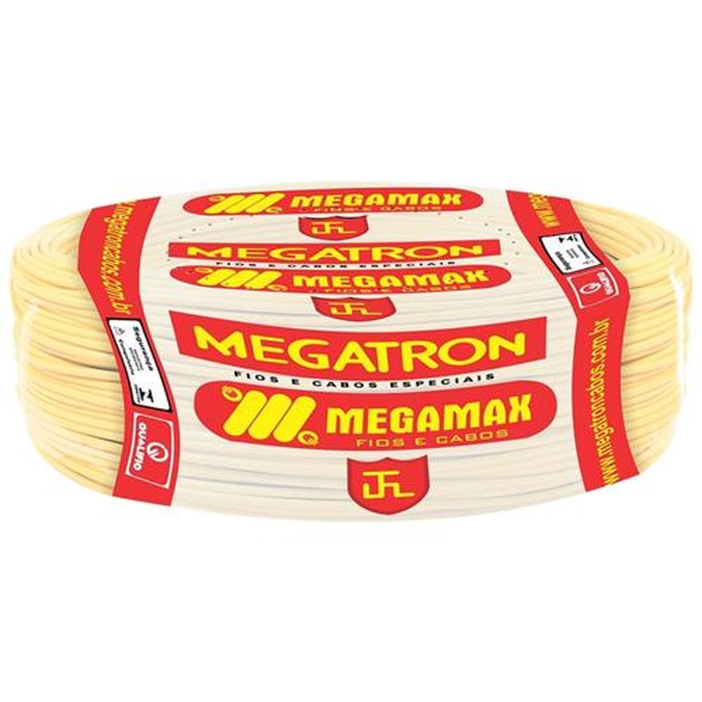 Cabo Flexível Megatron 2,5MMx100M Rolo 750V Amarelo