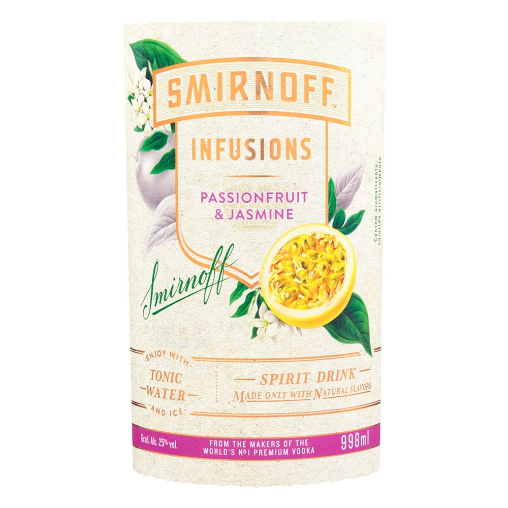 Vodka Smirnoff Infusions Passion Fruit e Jasmine 998ml