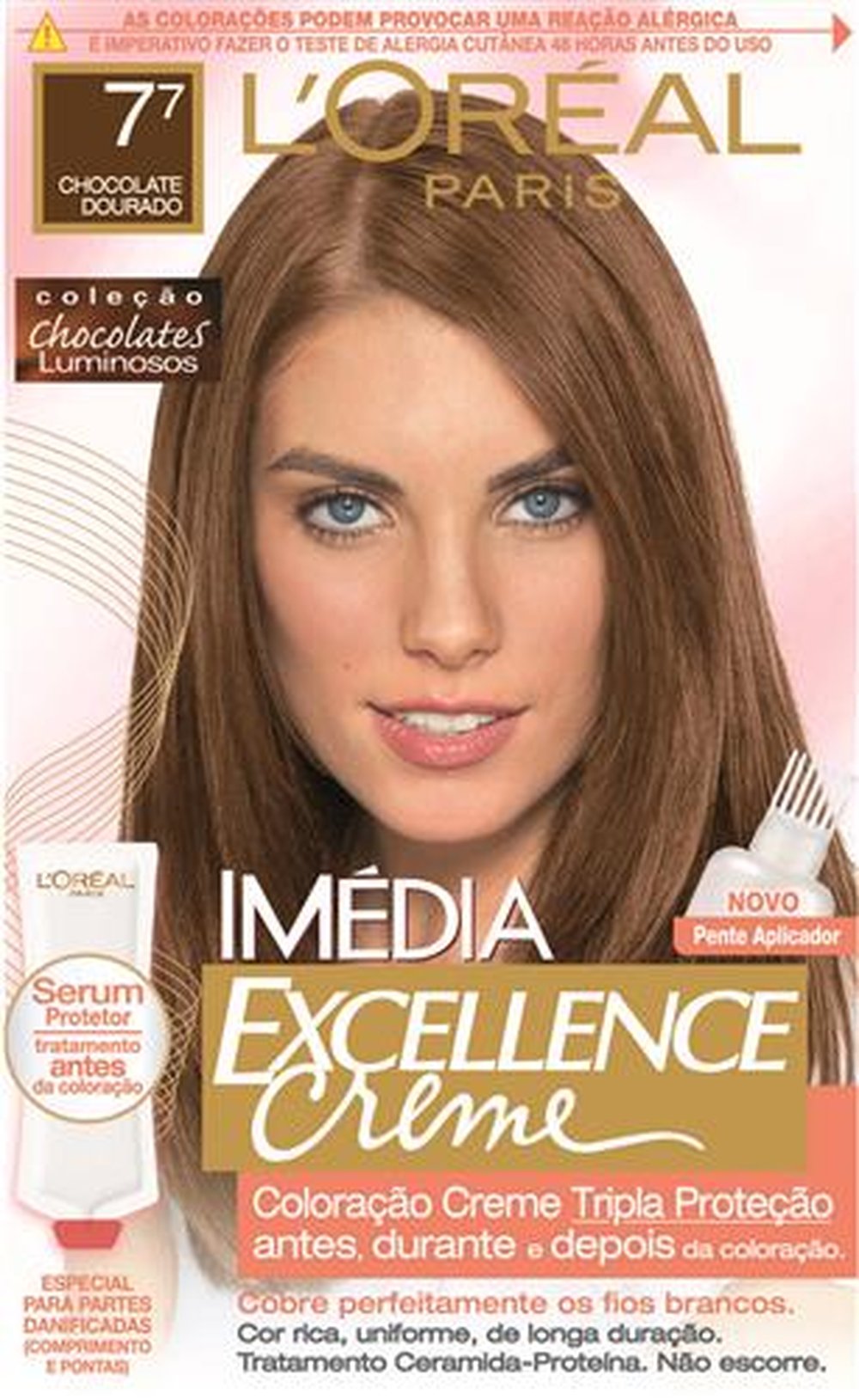 Tintura Imédia 7.7 Chocolate Dourado 47g - L'Oréal
