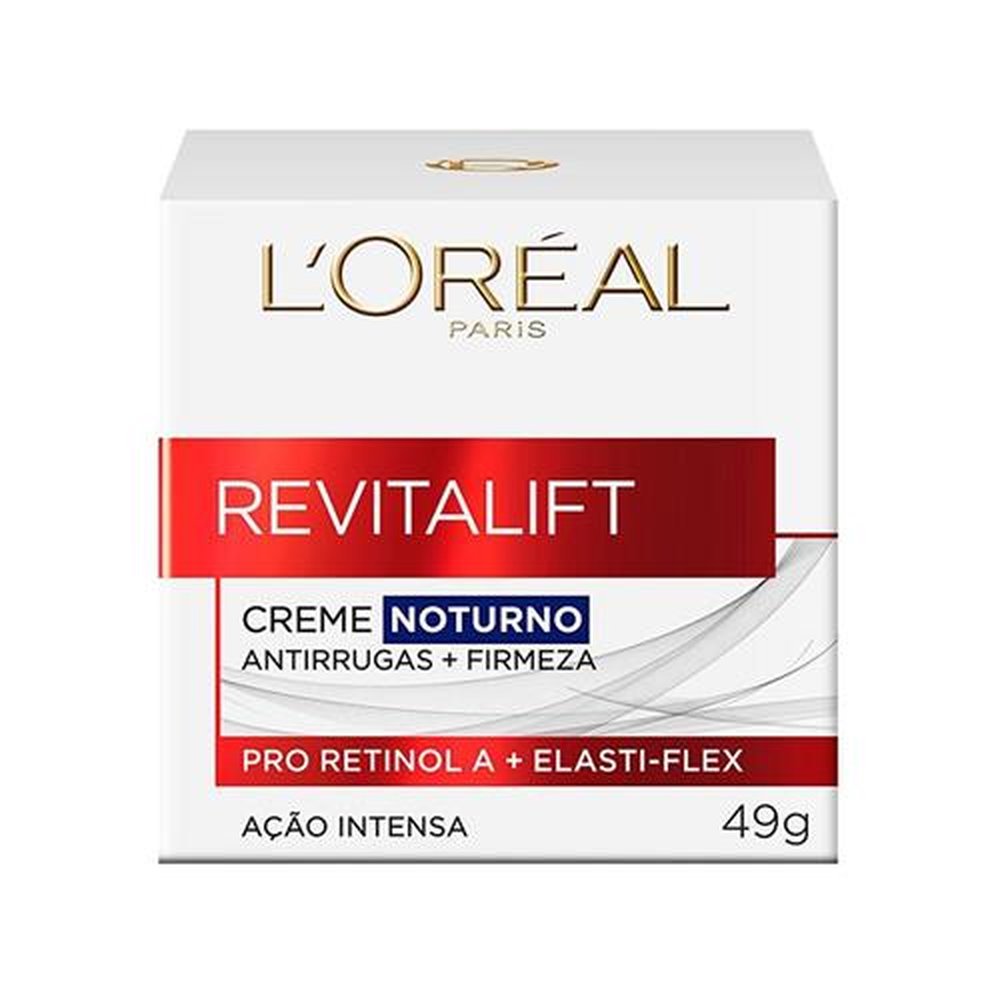 Creme Facial Loreal Revitalifit Pró-Retinol+Fibrelastyl Noite 49g