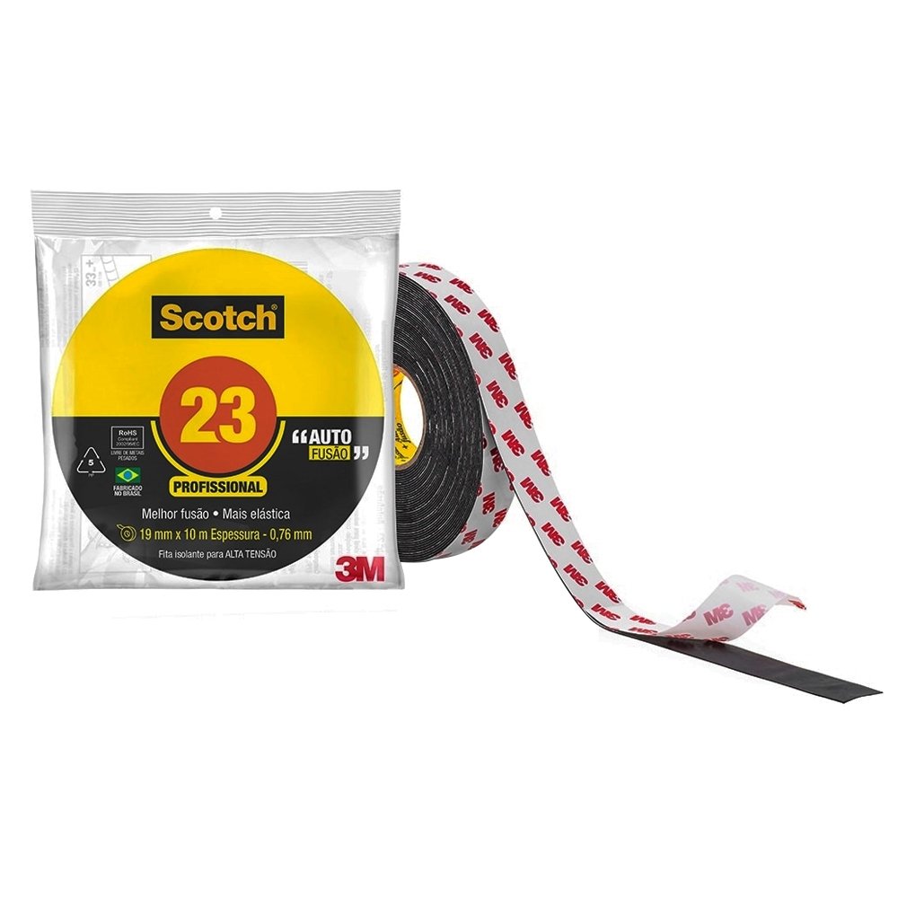 Fita Isolante 3M Auto Fusão Scotch 23+ 19mmx10m