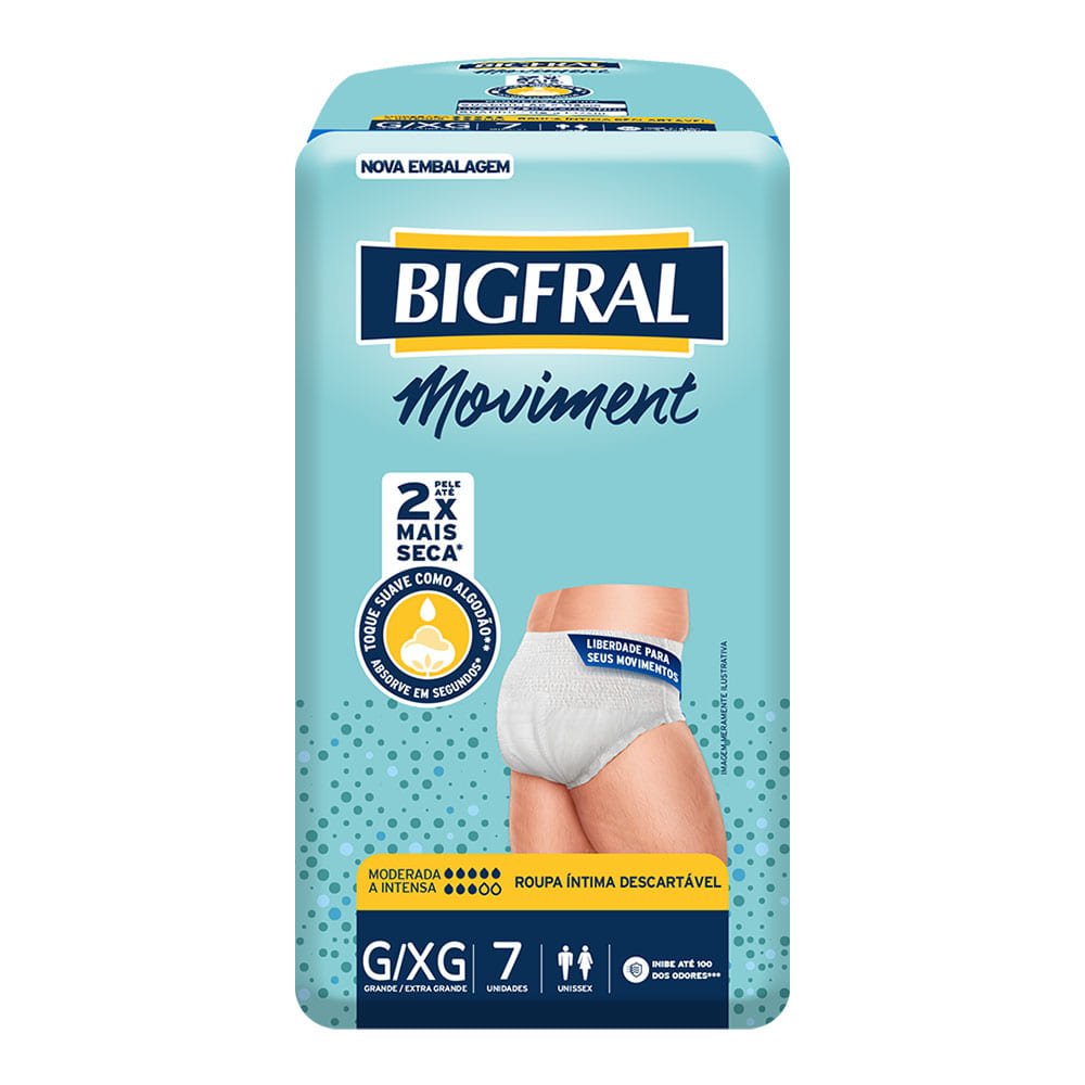 Fralda Bigfral Moviment G/Xg Com 7
