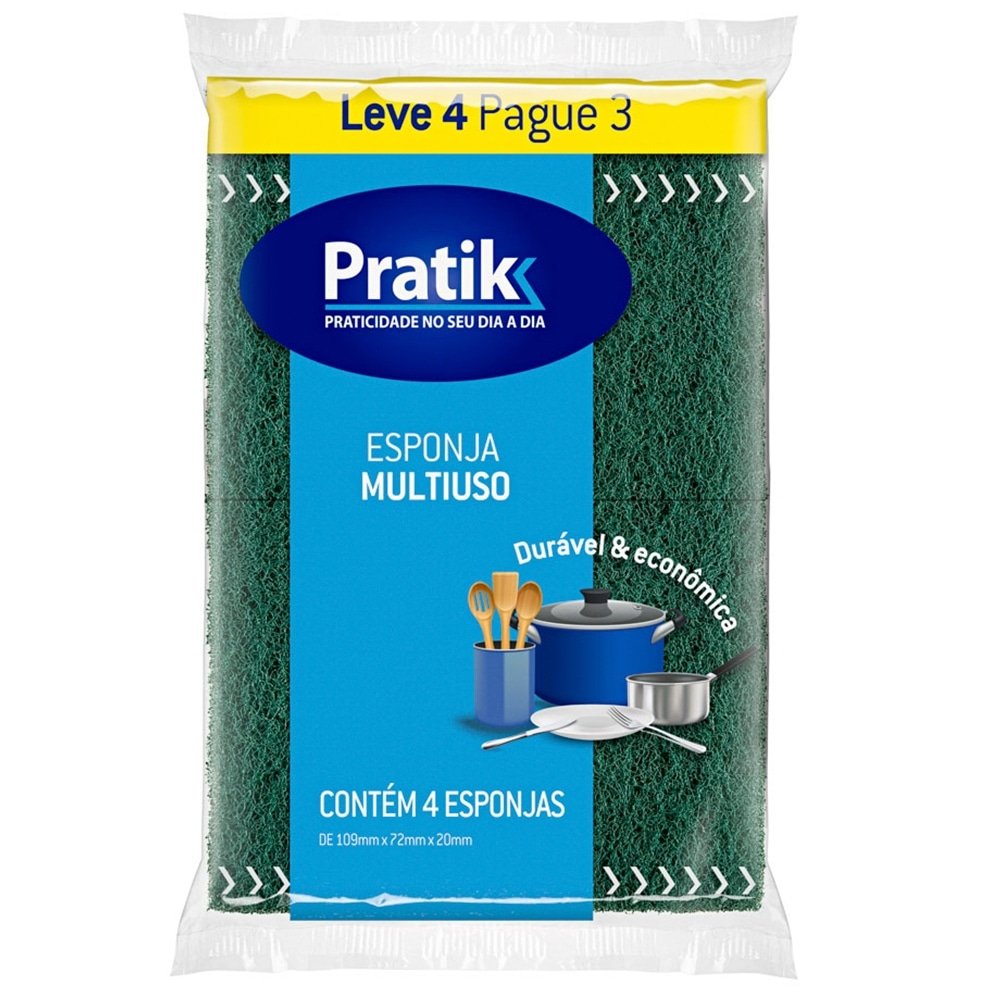 ESPONJA PRATIK MULTIUSO 4X1 LEVE 4 PAGUE 3