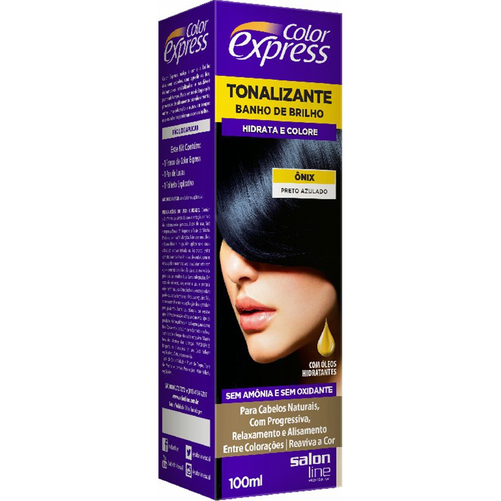 Color Express Tonalizante Onix - Preto Azulado Salon Line | Martins Atacado