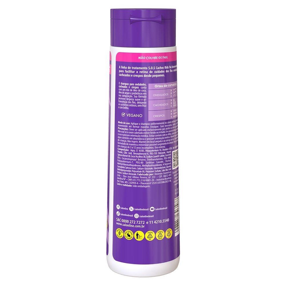 Shampoo Salon Line SOS Kids Definição 300ml
