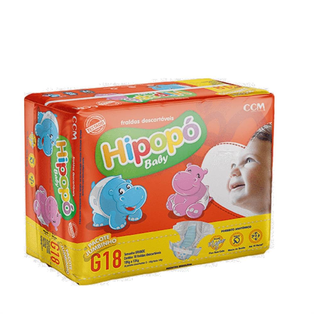 Fralda Calca Hipopo Baby Jumbinho G - 18Und