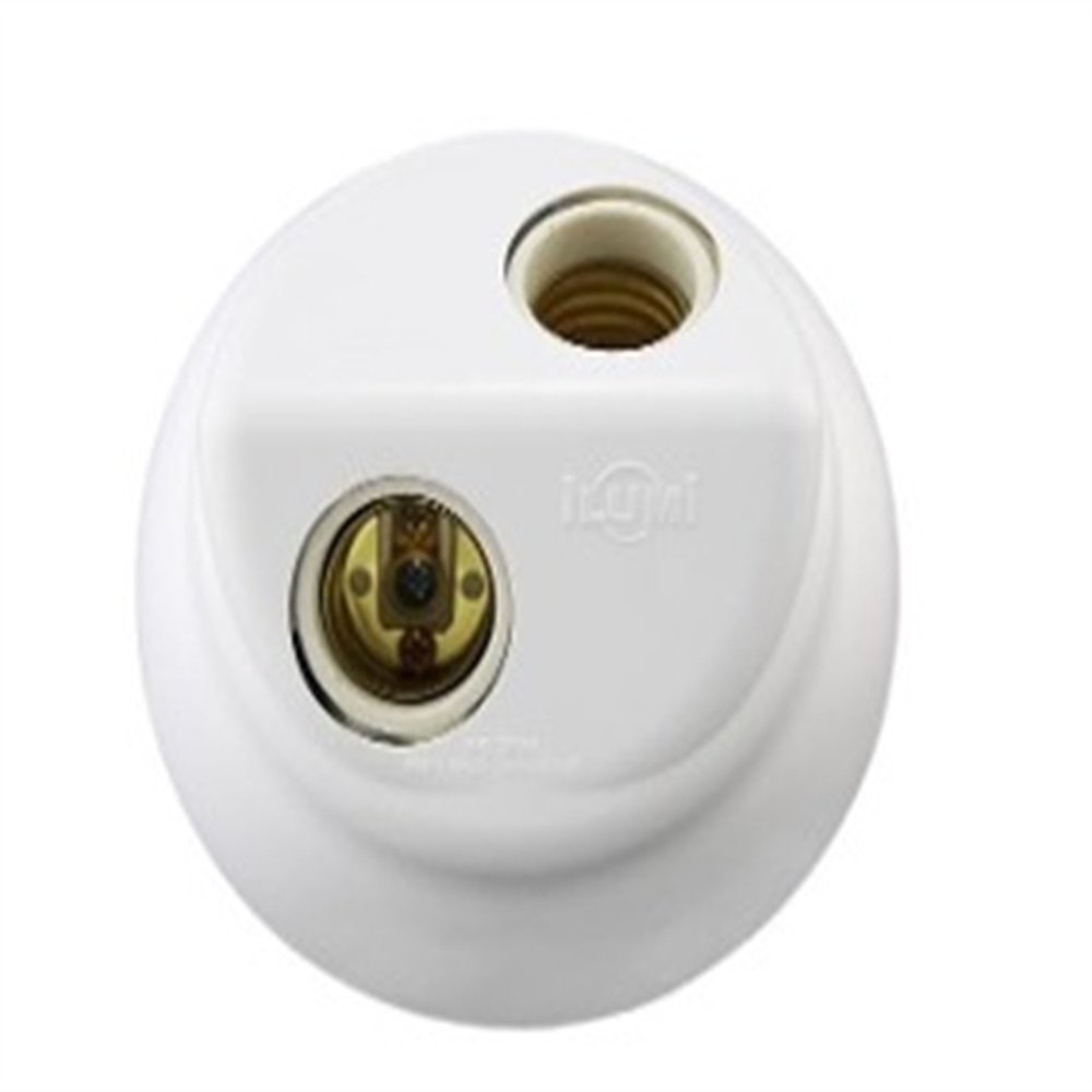 Plafon Ilumi Bocal Porcelana 2 Lâmpadas E27 100W/250V Branco