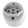 Tomada Ilumi 2P+T Bipolar Externa Redonda Cinza 10A Embalagem com 10 Unidades