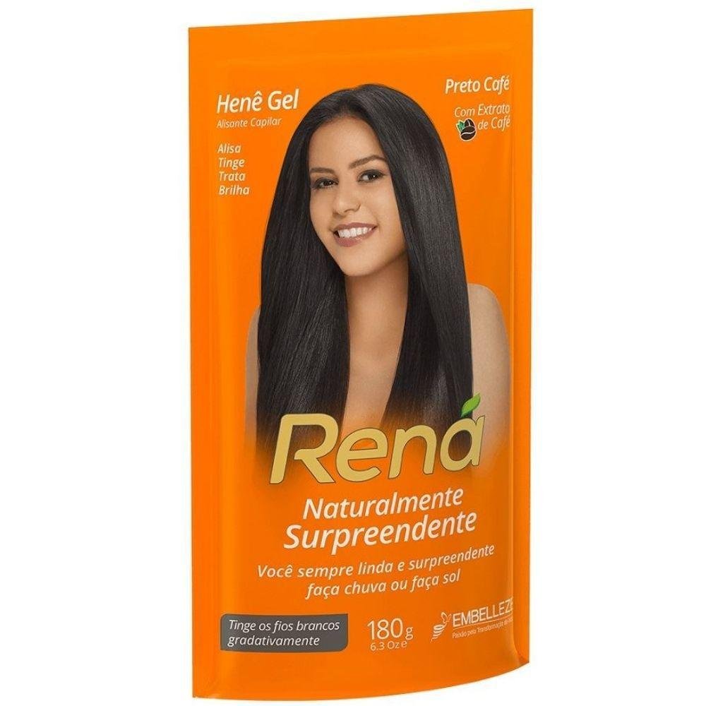 Rena Embelleze Hene Gel 180g Preto Café
