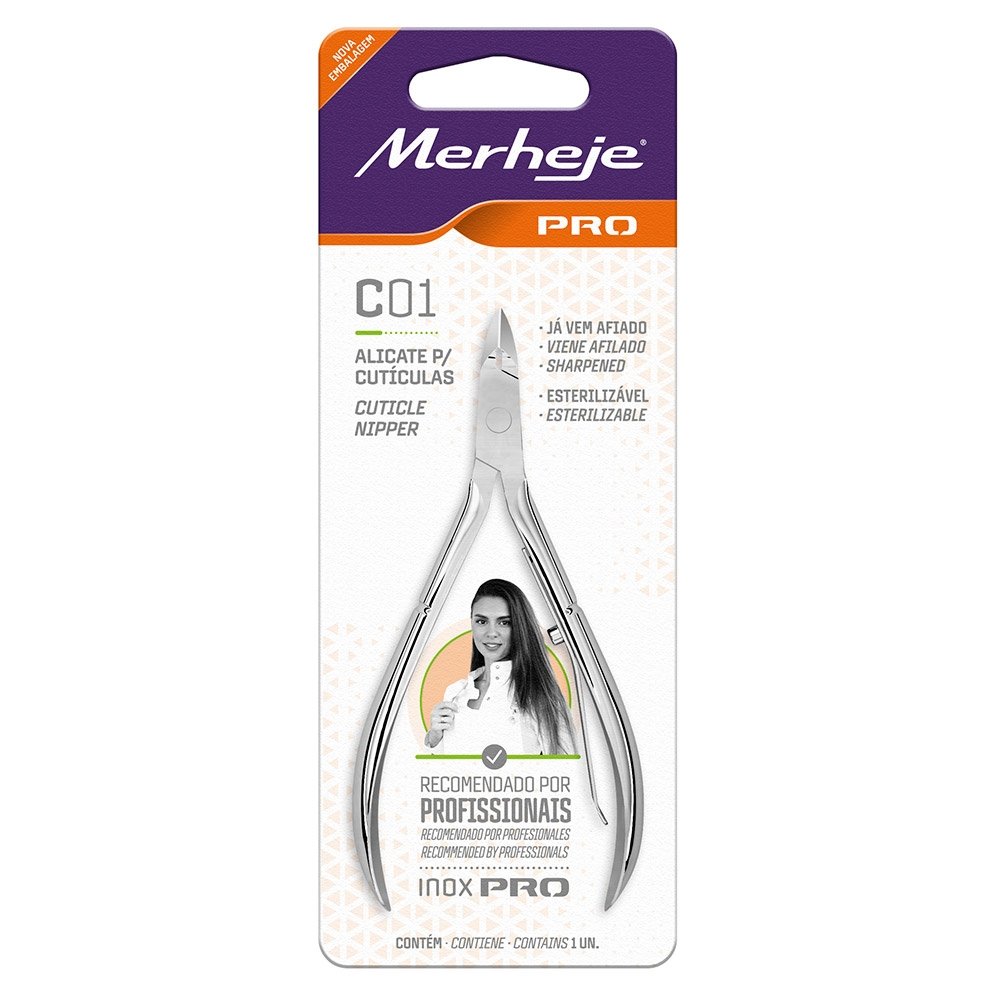 Alicate para Cutícula Merheje Professional Inox 225