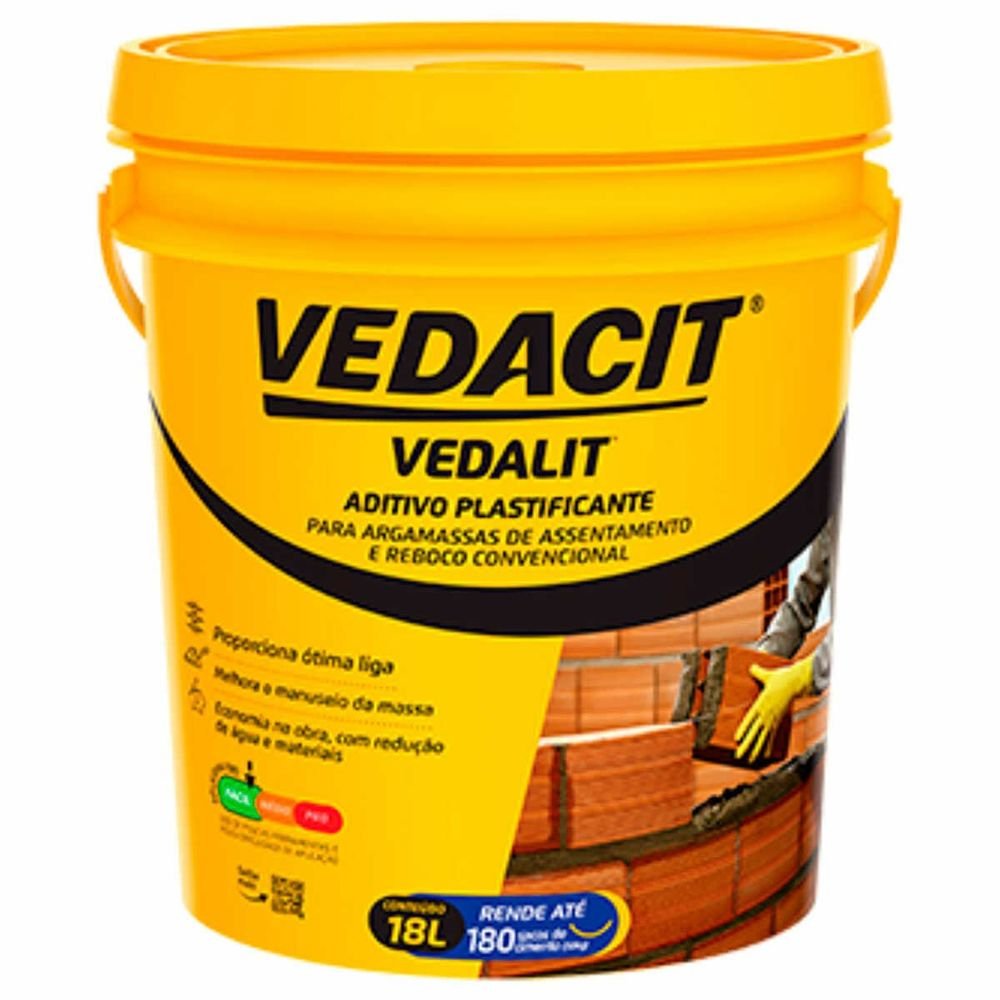 Aditivo Plastificante Vedalit 18l Vedacit