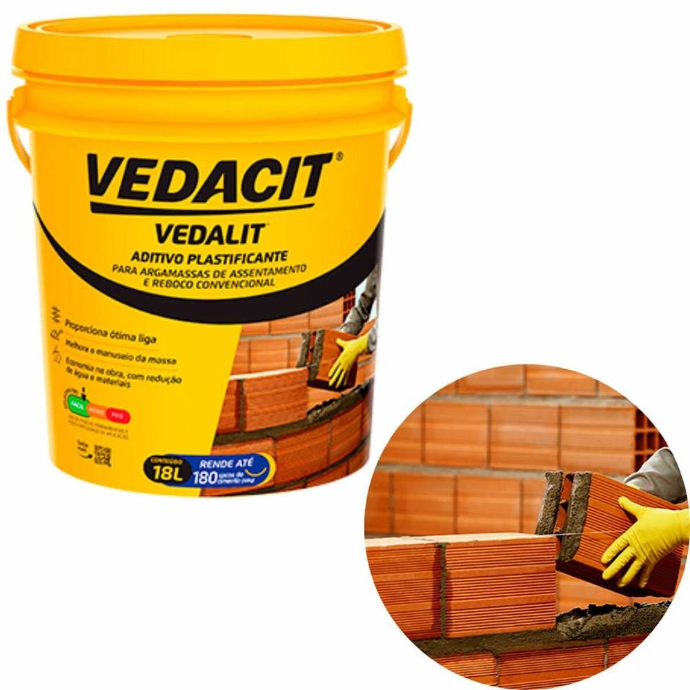 Aditivo Plastificante Vedalit 18l Vedacit