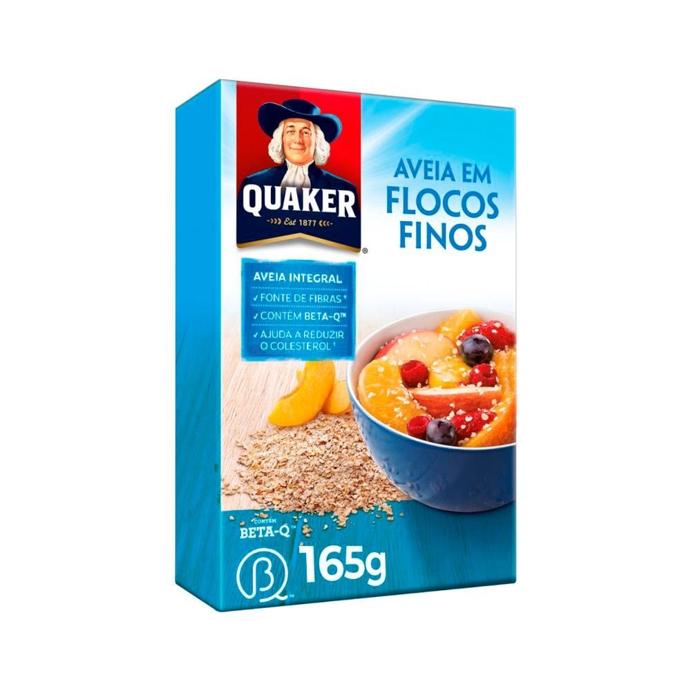Aveia Quaker em Flocos Finos 165g