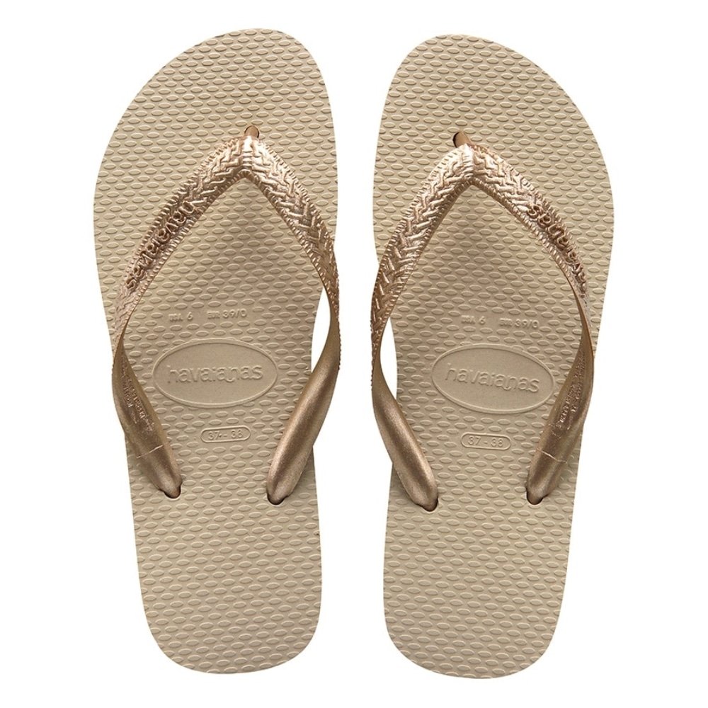 Havaianas Color Mix Areia/Dourado Claro 33/4 Embalagem com 6 Unidades