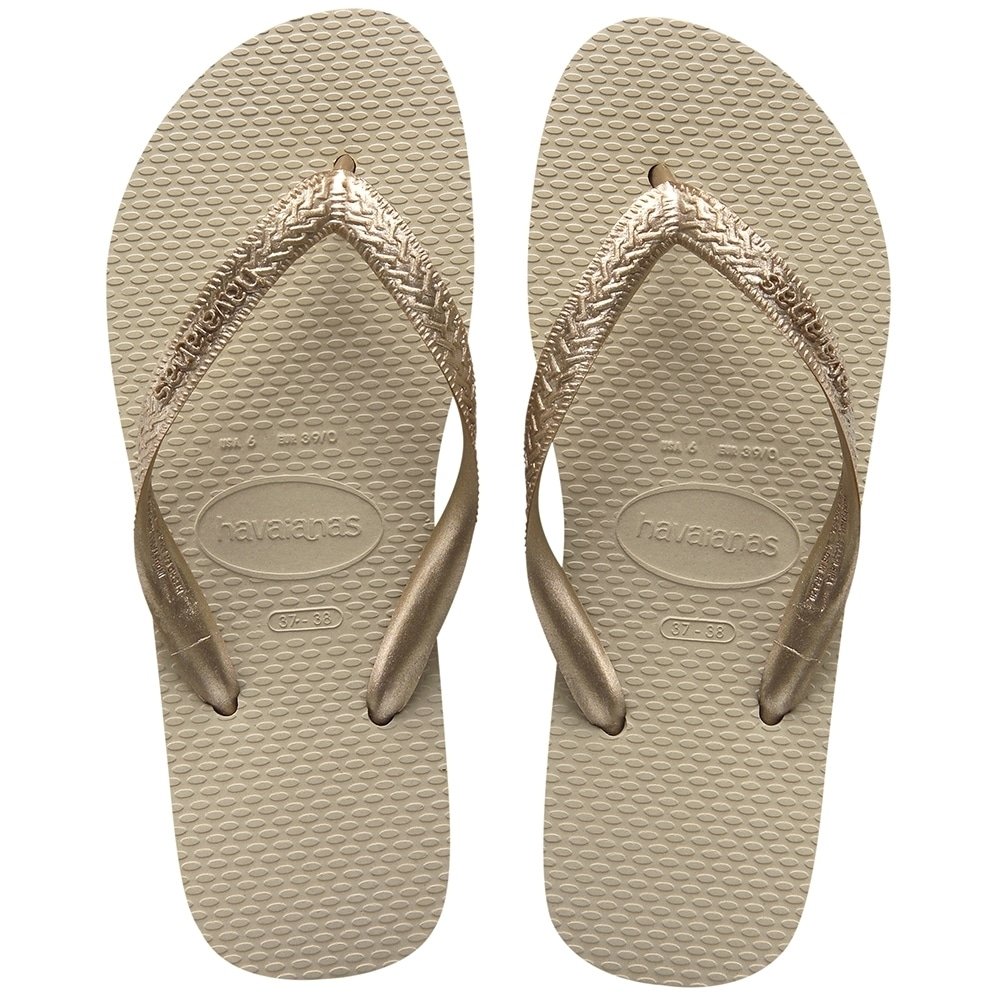 Havaianas Color Mix Areia/Dourado Claro 39/0 - Embalagem com 6 Unidades