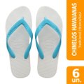 Havaianas Tradicional Branco/Azul 41/2 - Embalagem com 6 Unidades