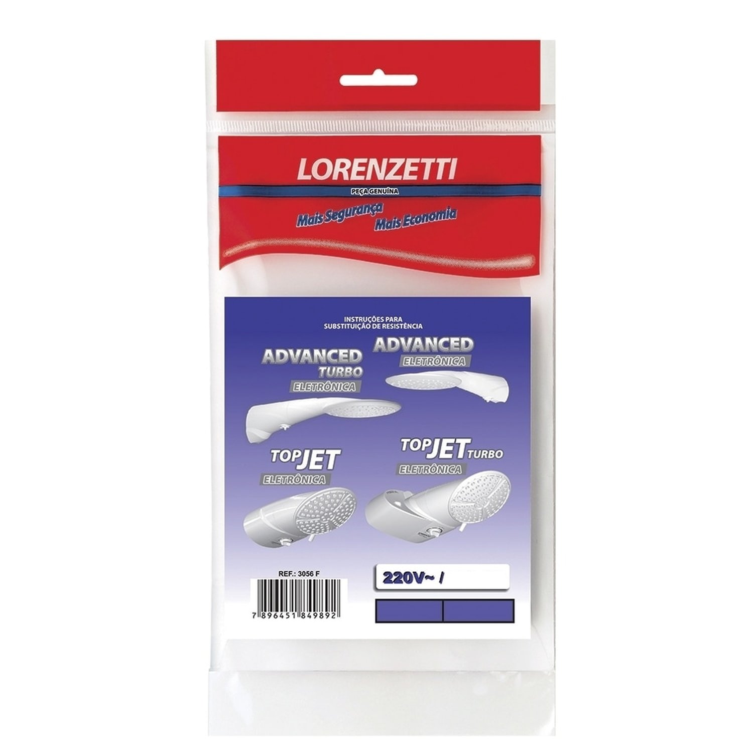 Resistência para Chuveiro Lorenzetti Eletrônica Advanced/Top JET 7500W 220V