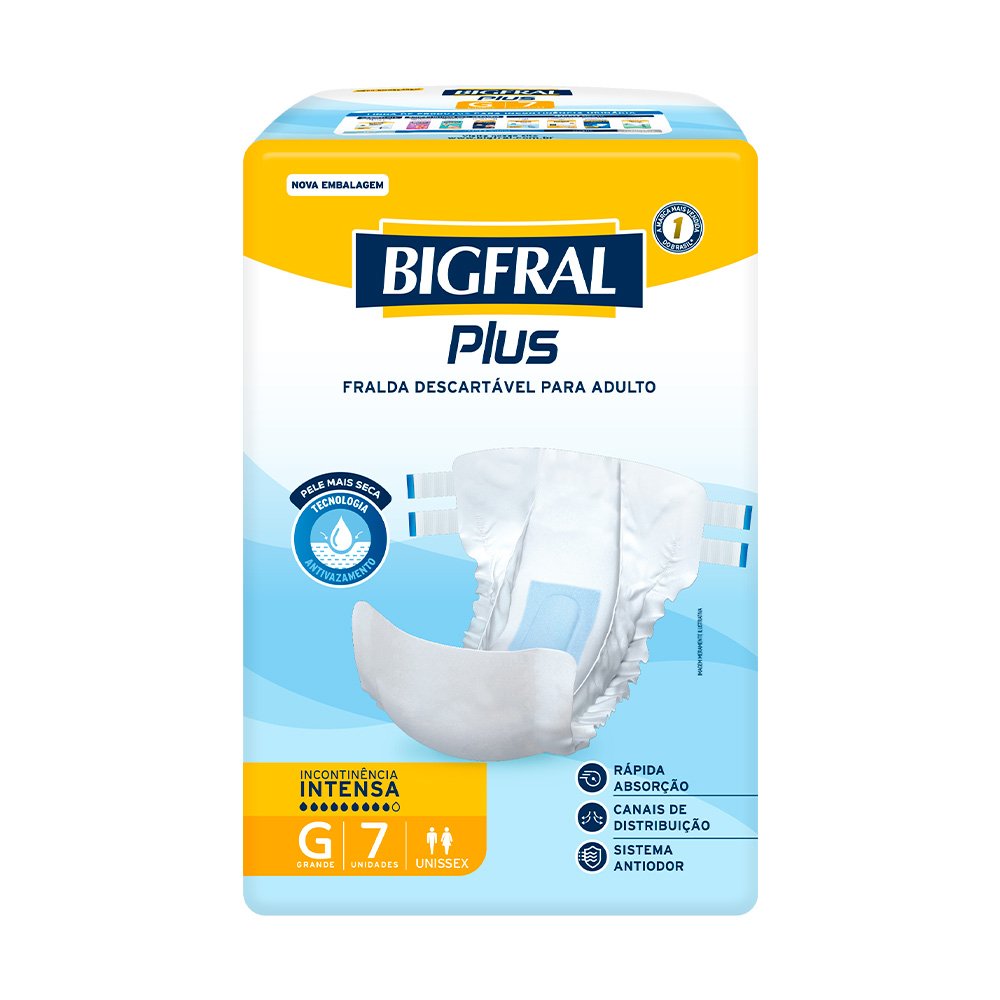 Fralda Geriátrica Bigfral Plus Regular G C/7