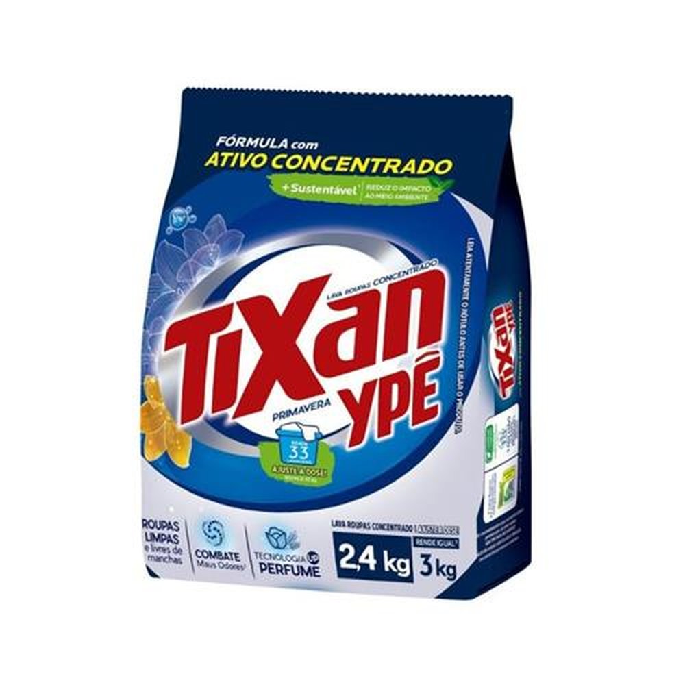 Sabão Em Pó 2,4 KG Tixan Primavera.