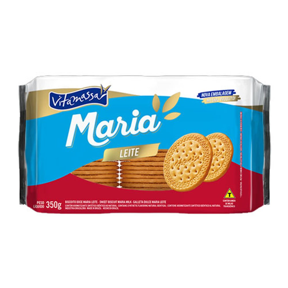Biscoito Vitamassa Caixa Com 20 350g Maria Leite