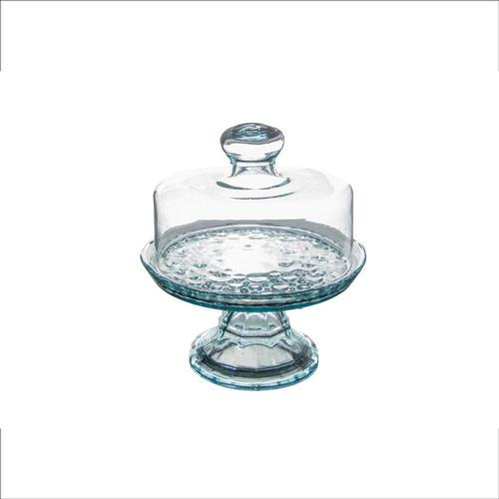 Queijeira Vidro Petit Poá com Tampa de Vidro e Pé Vitazza