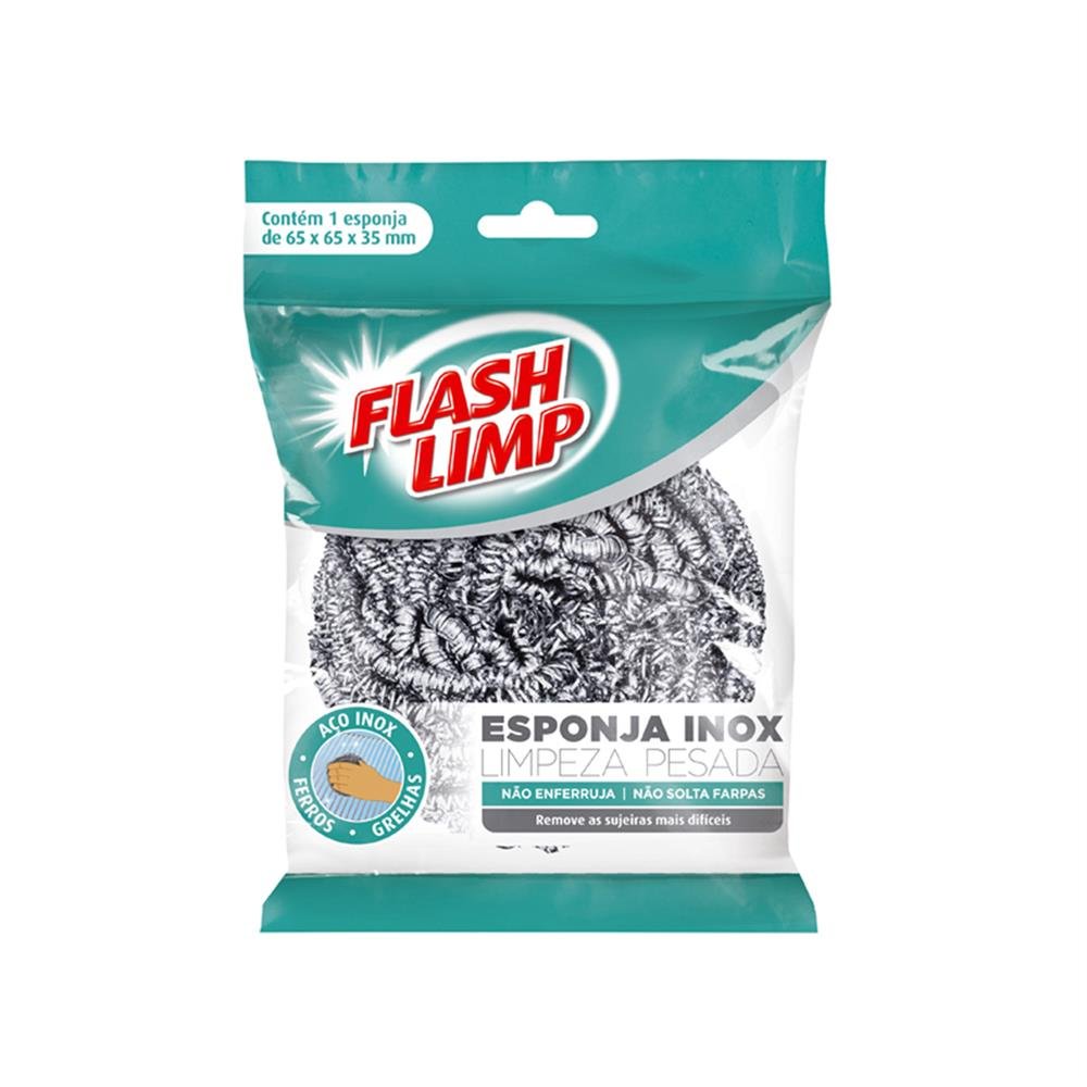 Esponja Limpeza Inox Flash Limp 10X17g