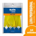 Luva Mucambo 280 Flex Profissional Flocada Amarela Tamanho M -Embalagem com 10 Pares