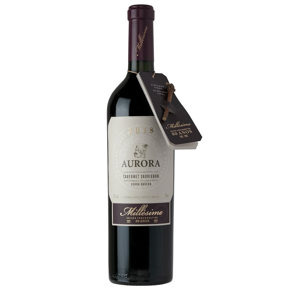 Vinho Aurora Millésime Cabernet Sauvignon Tinto Seco 2018 750ml