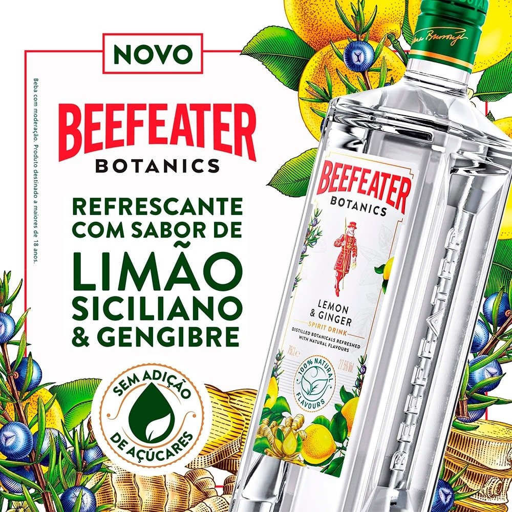 Beefeater Botanics Limão e Gengibre 750ml