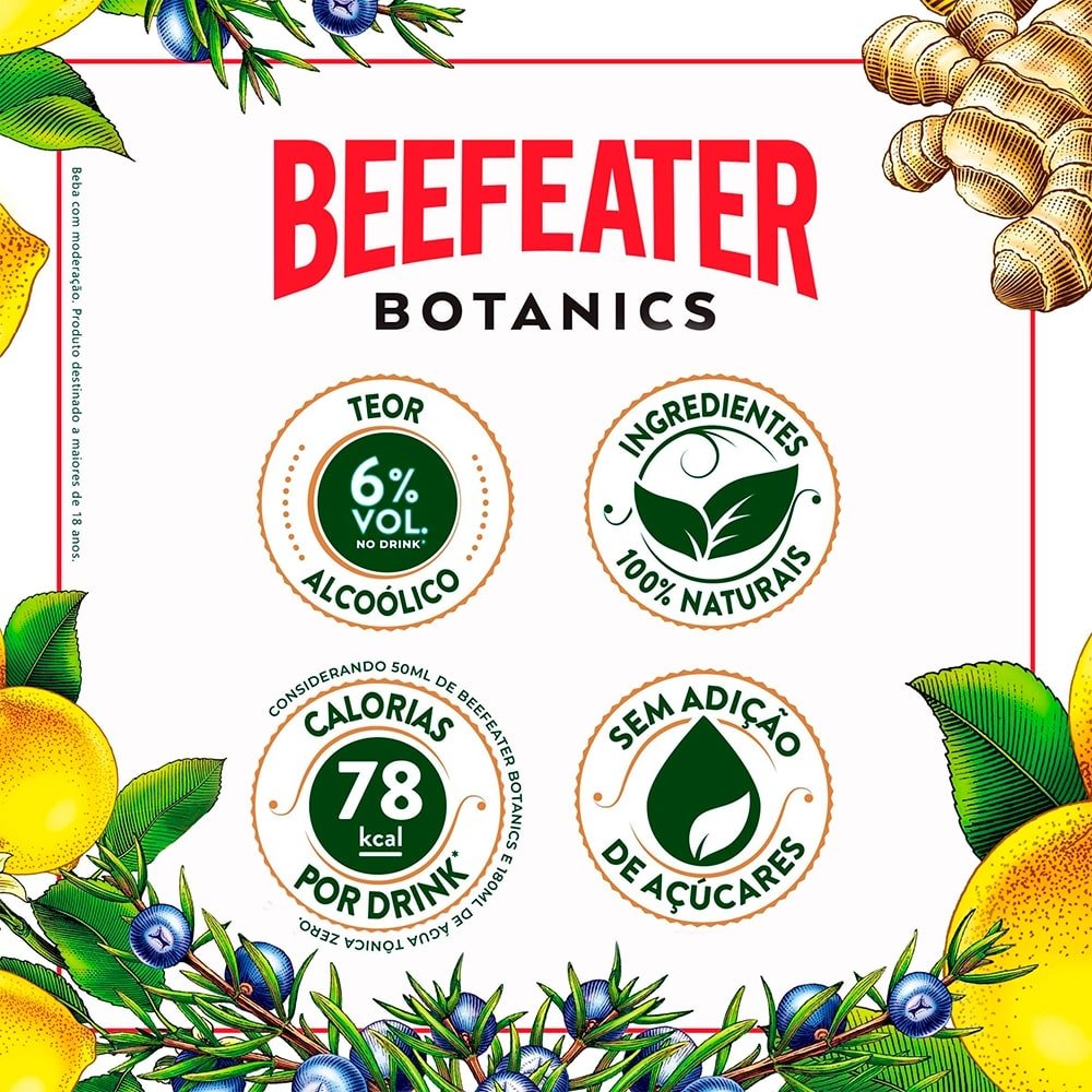 Beefeater Botanics Limão e Gengibre 750ml