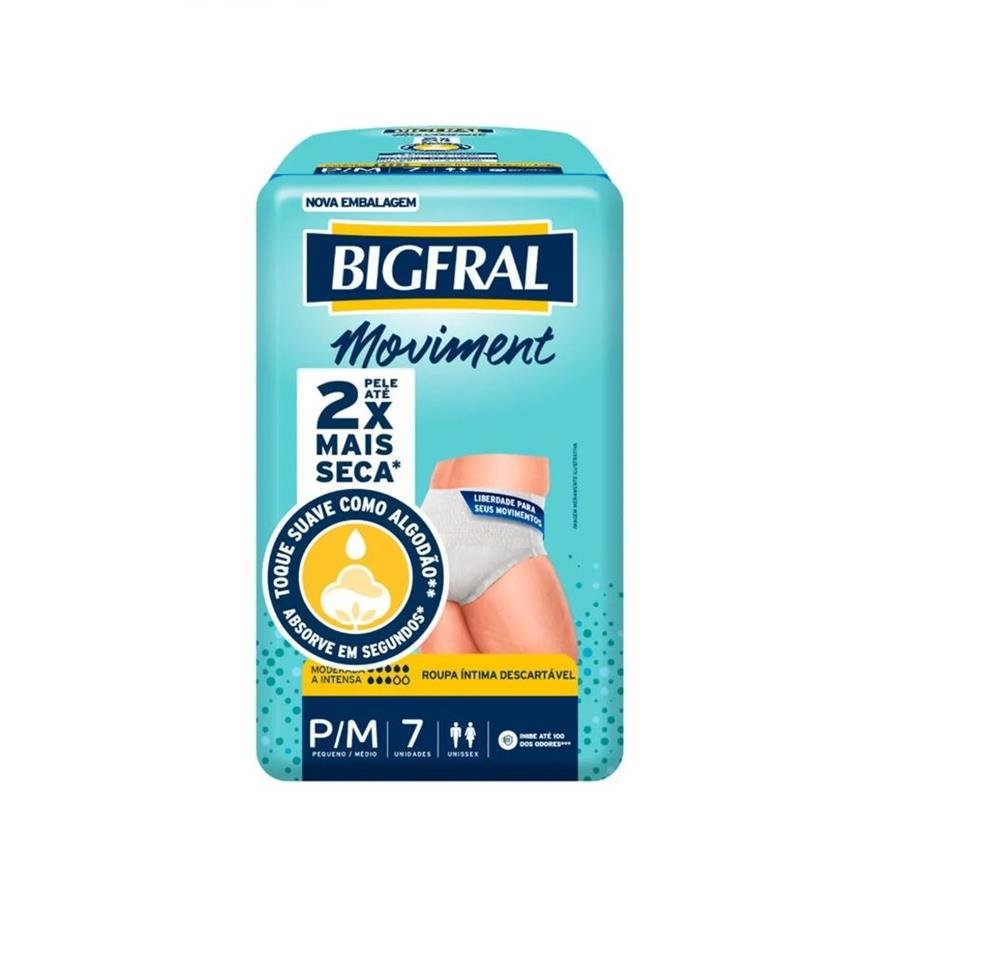 Fralda Bigfral Moviment P/M Com 7