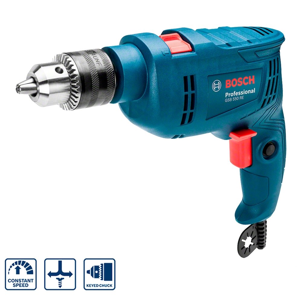 Furadeira de Impacto  Bosch 1/2 GSB550 VVR + 34 Acessórios 550W 110V